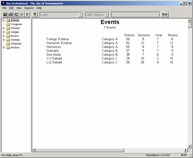 Event summary page - click to enlarge