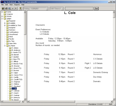 Judge Assignments - click to enlarge