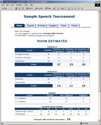 Room Estimates - click to enlarge